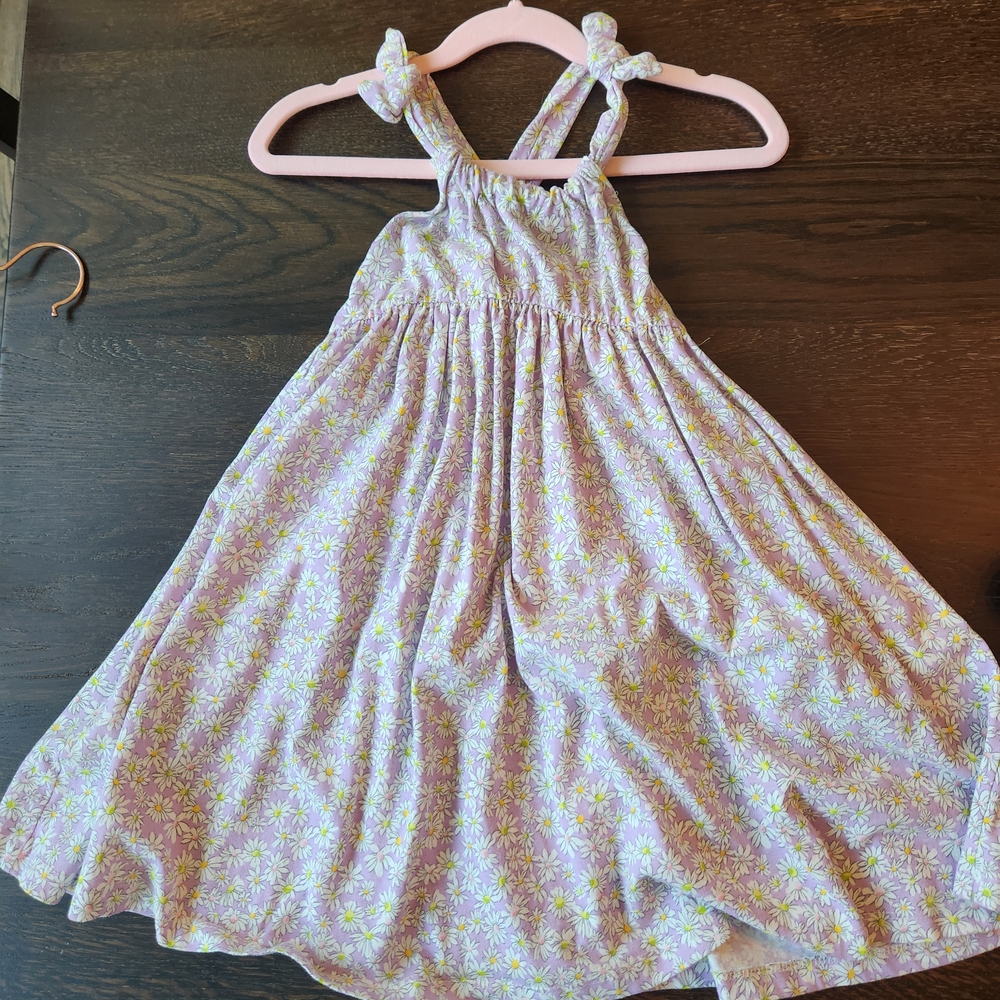 Mayoral Yellow and Purple Pleated Sundress Sleeveless Halter